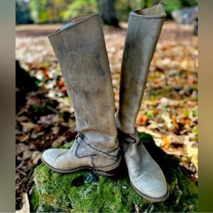 Frye Tall Riding Leather Boots Size 8.5